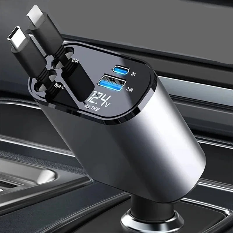 Chargeur Voiture Rétractable 120W